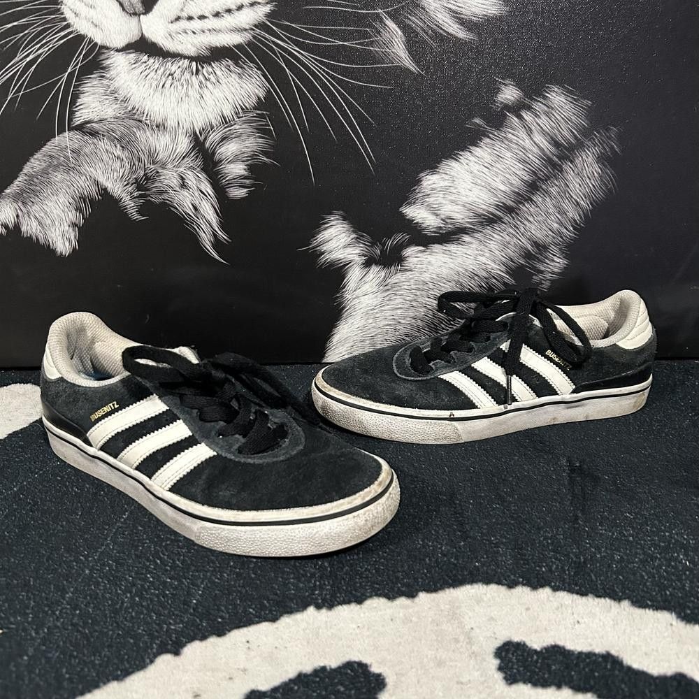 Adidas Busenitz Vulc G65824 Athletic Sneaker Men's 6 Black Suede Leather Lace-Up